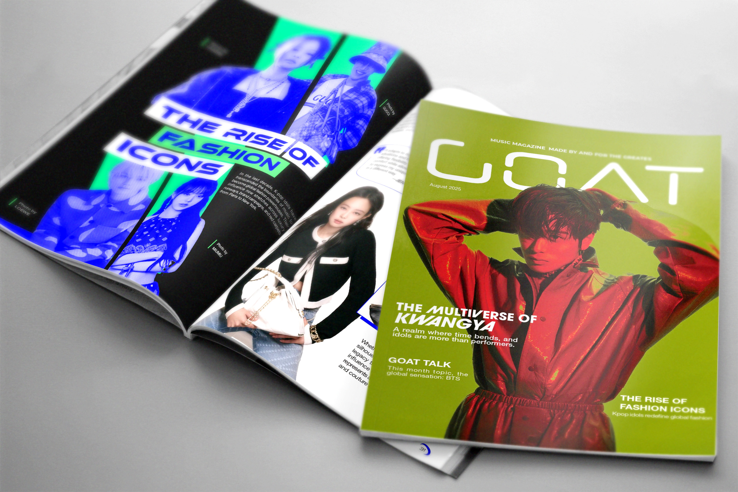 Mockup editorial de revista